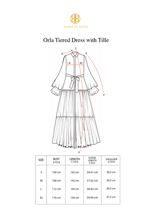 Orla Tiered Dress with Tille - Grey
