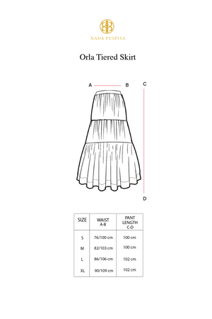 Orla Tiered Skirt - Mustard