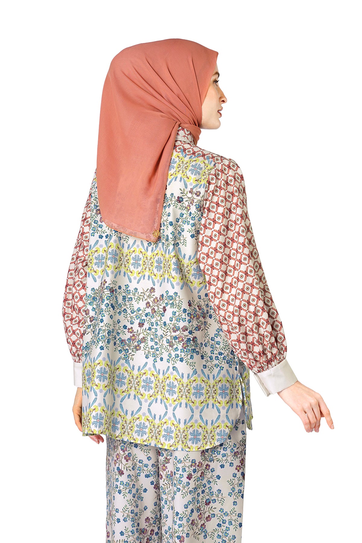 Orchidea Double Collar Shirt - Red - Nada Puspita