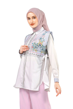 Orchidea Over Shoulder Shirt - Cream