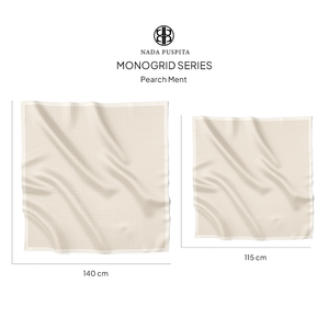 Monogrid Scarf - Pearl