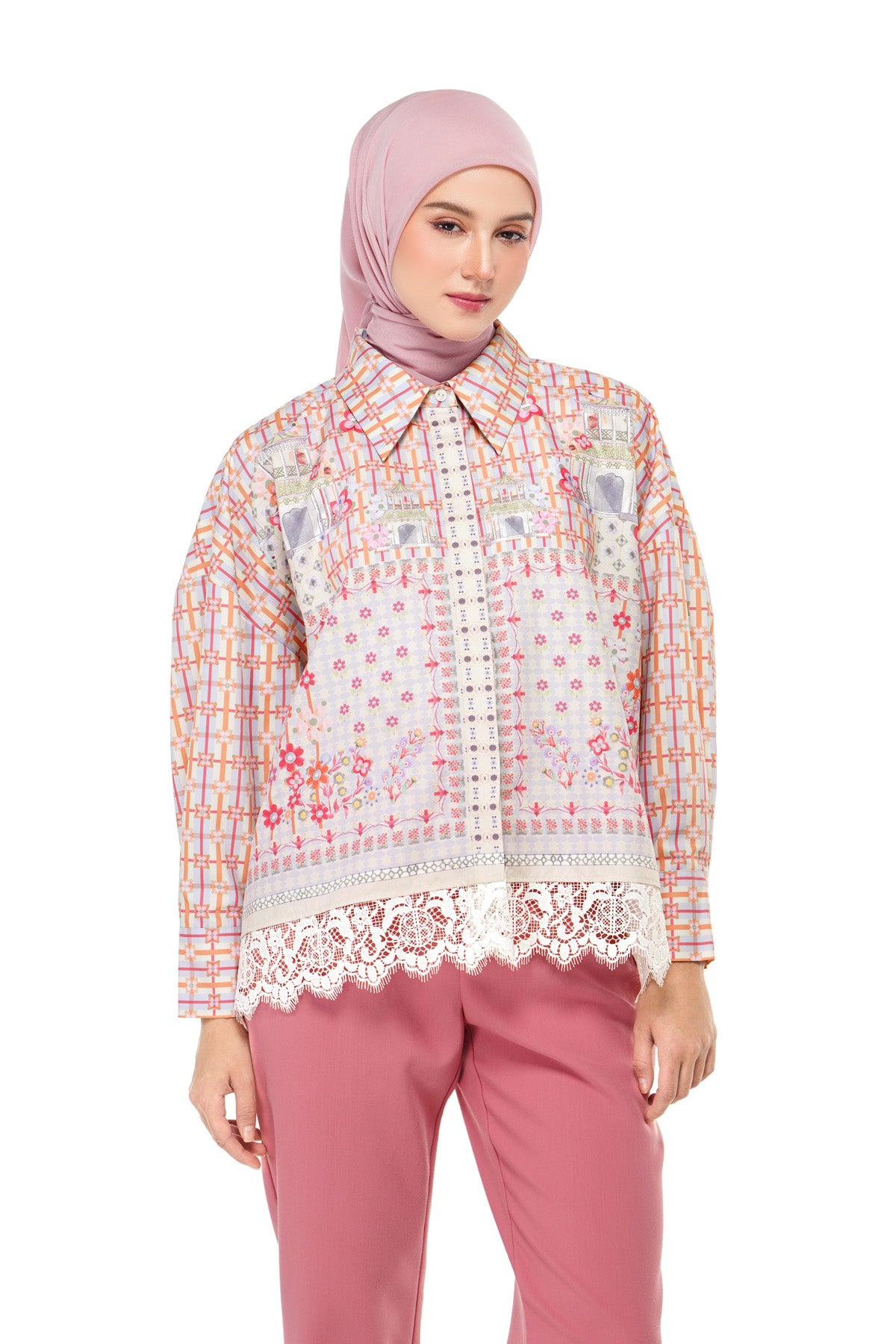 Popsicle Party Lace Shirt - Peach