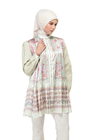 Popsicle Party Pleated Shirt - Vanilla