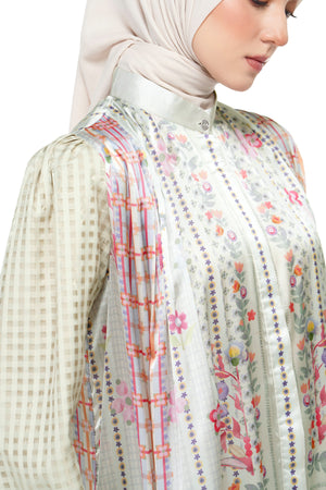 Popsicle Party Pleated Shirt - Vanilla