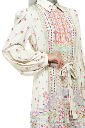 Popsicle Party Ruffled Dress - Vanilla