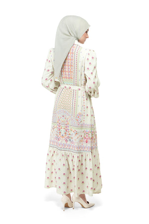 Popsicle Party Ruffled Dress - Vanilla