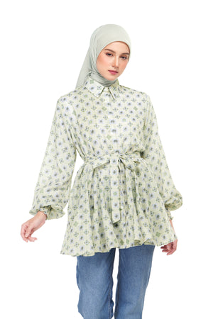 Popsicle Party Ruffled Shirt - Pistachio