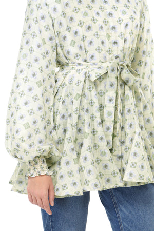 Popsicle Party Ruffled Shirt - Pistachio