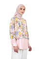 Postcard Asymmetric Shirt - Pink