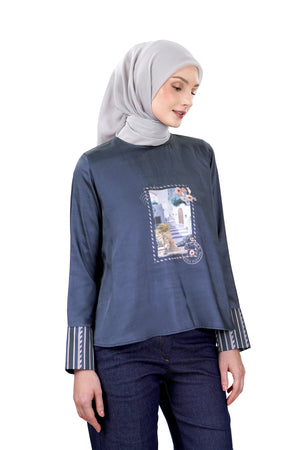 Postcard Basic Blouse - Navy
