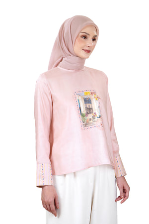 Postcard Basic Blouse - Pink