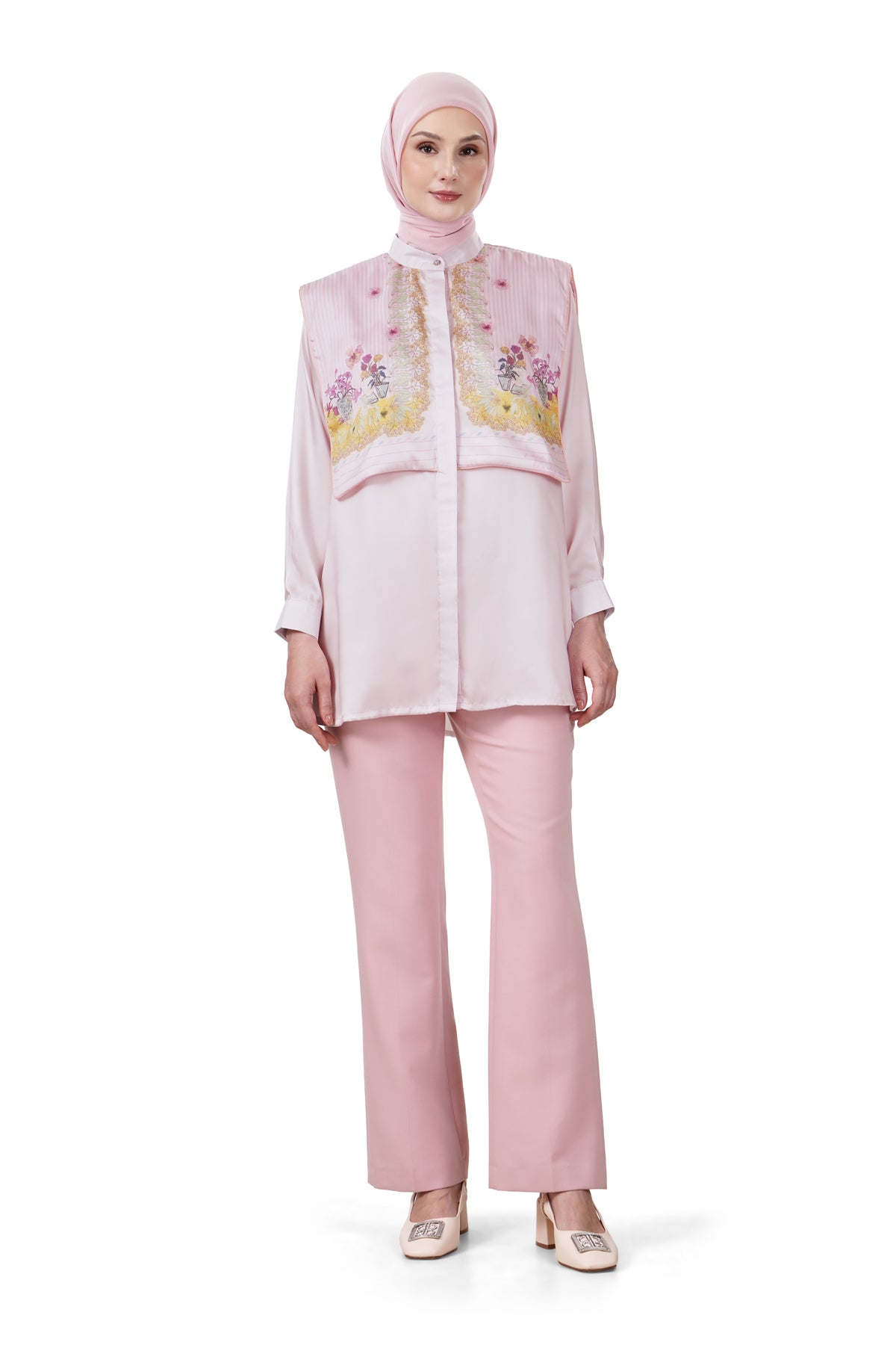 Postcard Cape Shirt - Pink