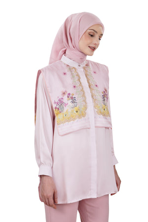 Postcard Cape Shirt - Pink