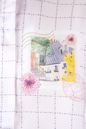 Postcard Puffy Shirt - Pink