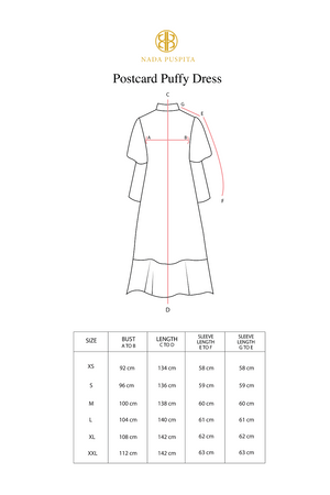 Postcard Puffy Dress - Pink