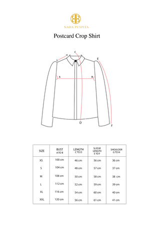 Postcard Crop Shirt - Soft Pink