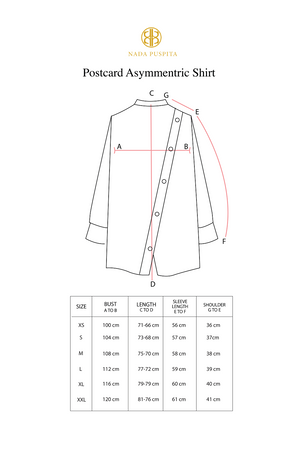 Postcard Asymmetric Shirt - Cream