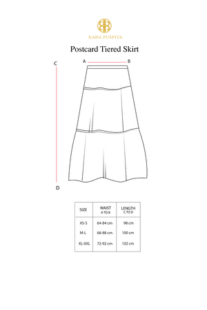 Postcard Tiered Skirt - Soft Pink