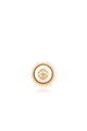 Pearl Button Brooch - Gold/White