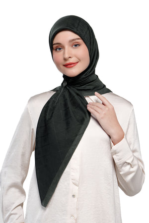 Basic Monogram Scarf - Pirate Black