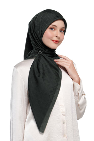 Basic Monogram Scarf - Pirate Black