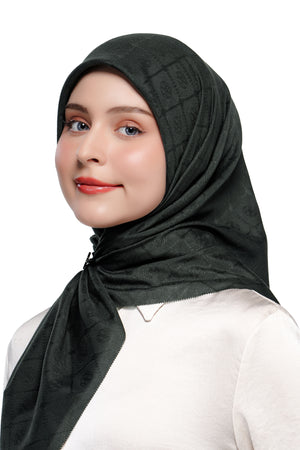 Basic Monogram Scarf - Pirate Black