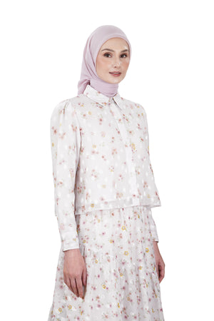 Postcard Crop Shirt - Soft Pink