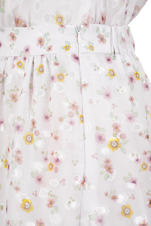 Postcard Tiered Skirt - Soft Pink