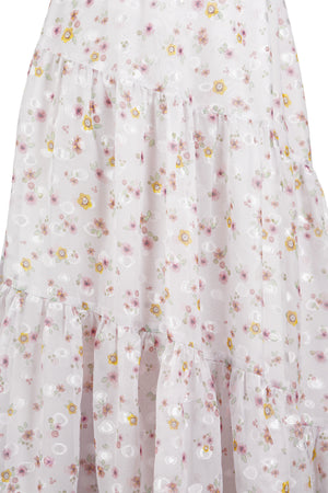 Postcard Tiered Skirt - Soft Pink