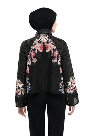 Puspa Crop Shirt - Black