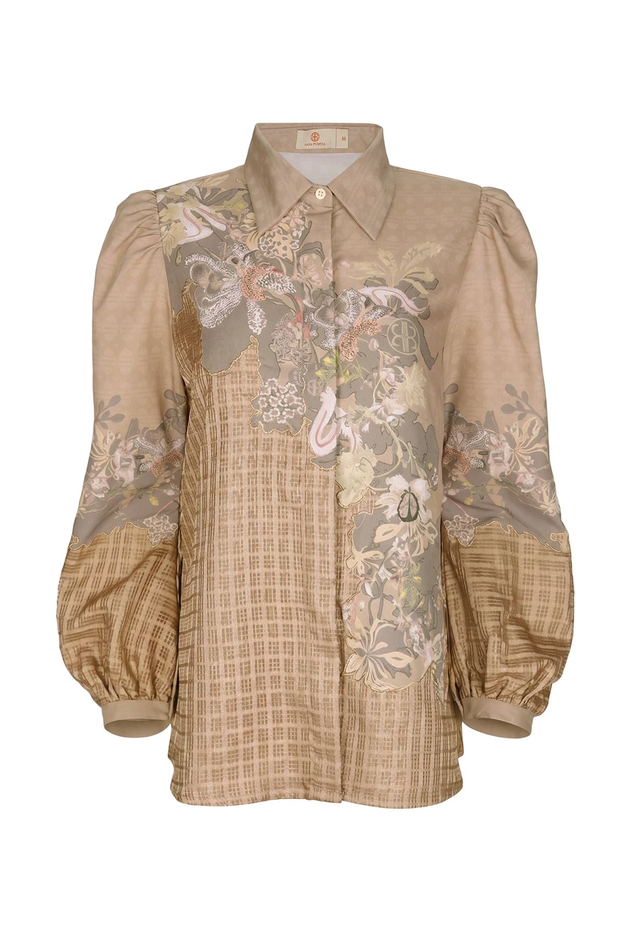 Puspa Embroidery Shirt - Brown