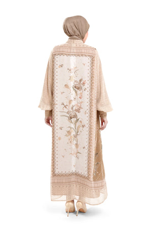 Puspa Puff Sleeve Dress - Beige