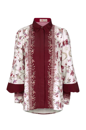 Puspa Puff Sleeve Shirt - Red