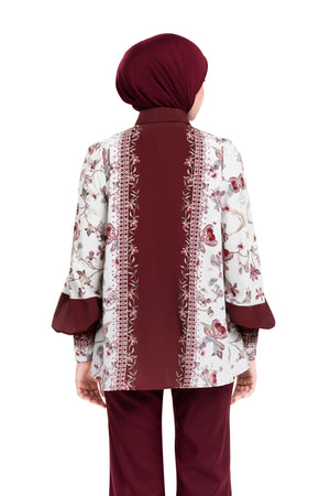 Puspa Puff Sleeve Shirt - Red