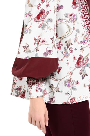 Puspa Puff Sleeve Shirt - Red