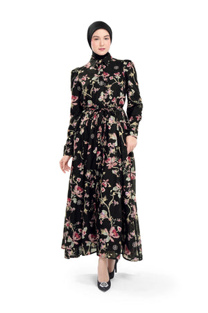 Puspa Shirt Dress - Black