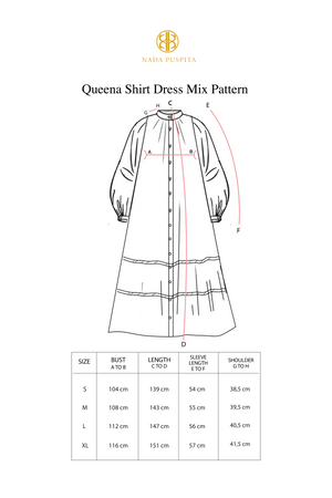 Queena Shirt Dress Mix Pattern - Pink