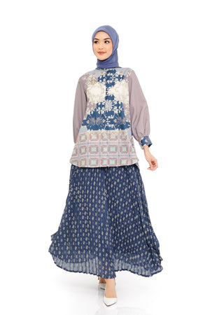 Queena Pleated Shirt - Violet