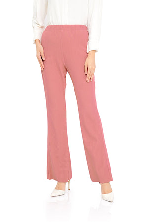 Fitted Knit Pants - Coral