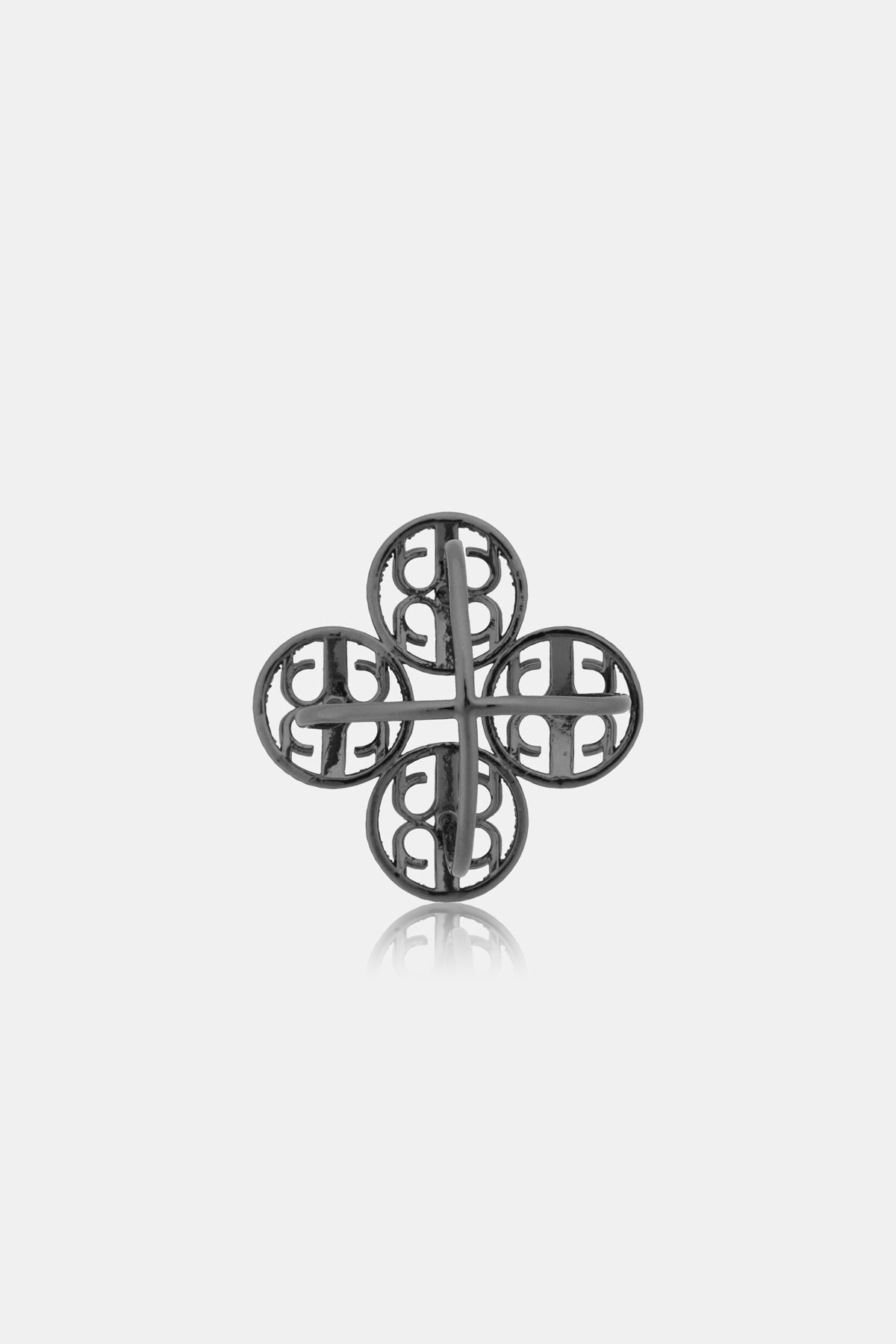 Quina Ring Brooch - Black