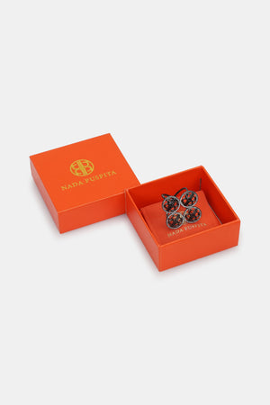 Quina Ring Brooch - Black