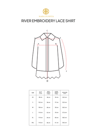 River Embroidery Lace Shirt - Black