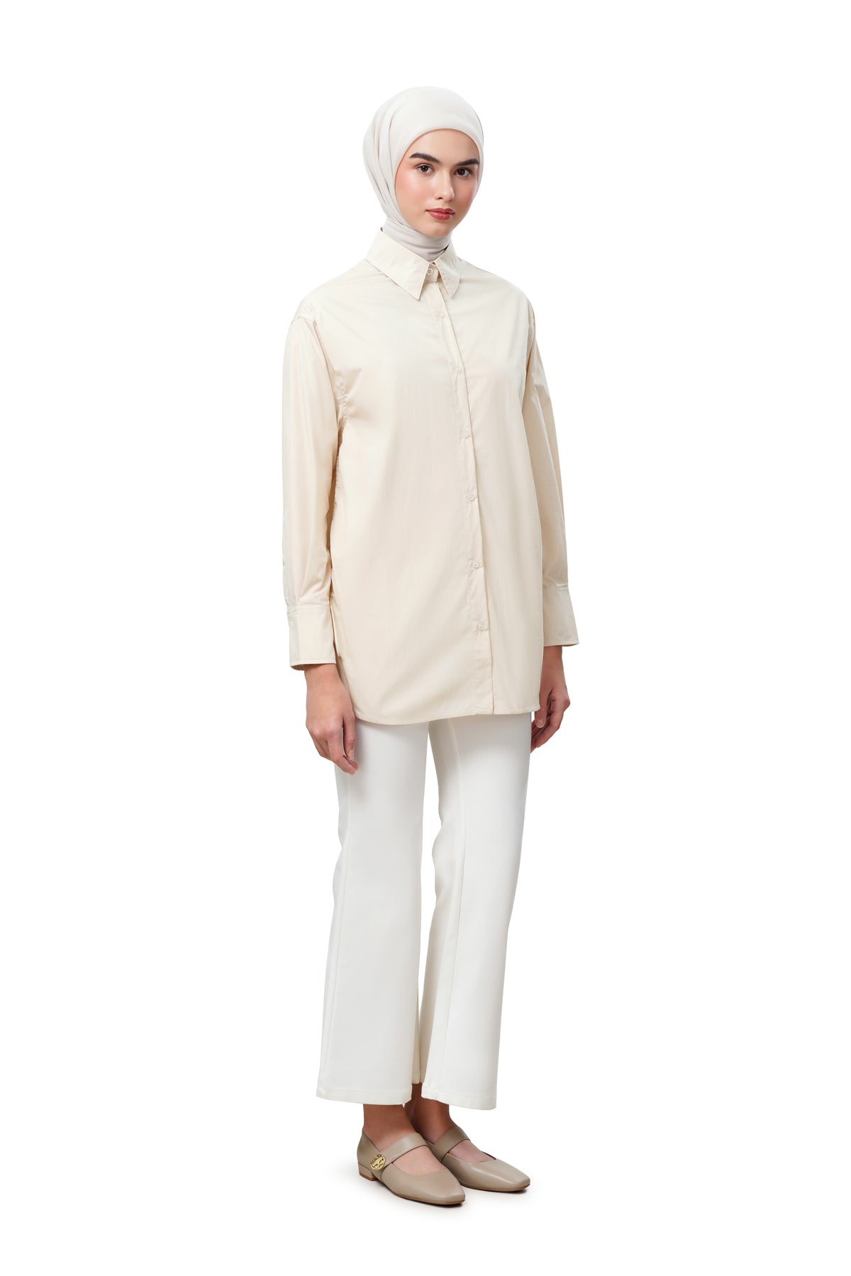 Rachel Drawstring Shirt - Cream