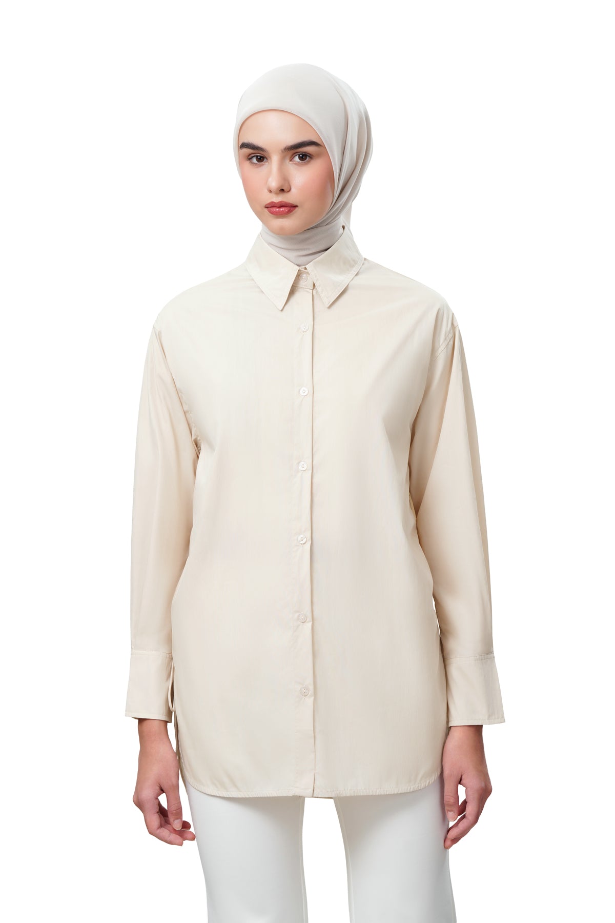 Rachel Drawstring Shirt - Cream