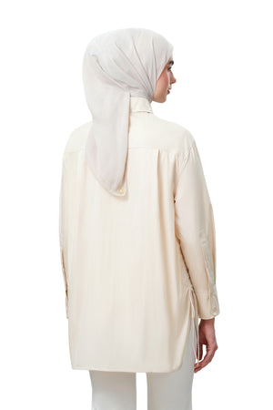 Rachel Drawstring Shirt - Cream