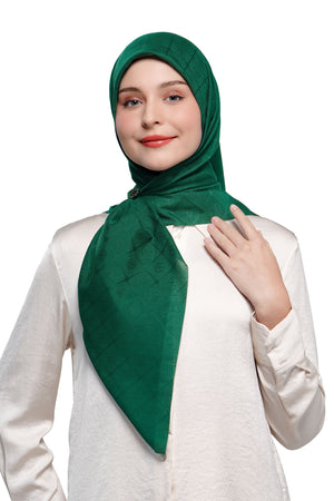 Basic Monogram Scarf - Rain Forest
