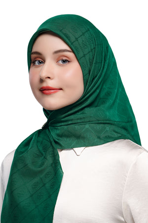 Basic Monogram Scarf - Rain Forest
