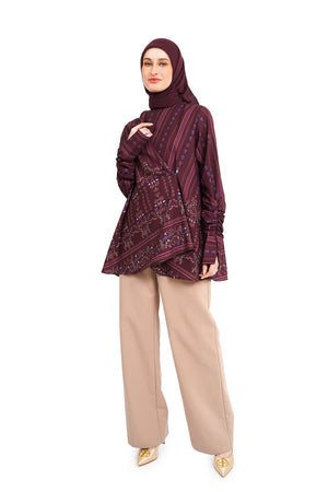 Raudhah Blouse - Maroon