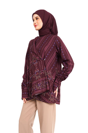 Raudhah Blouse - Maroon