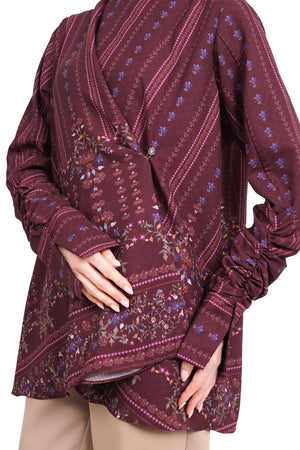 Raudhah Blouse - Maroon